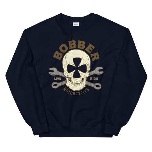 Bobber Skull Motorcycle Sweatshirt
