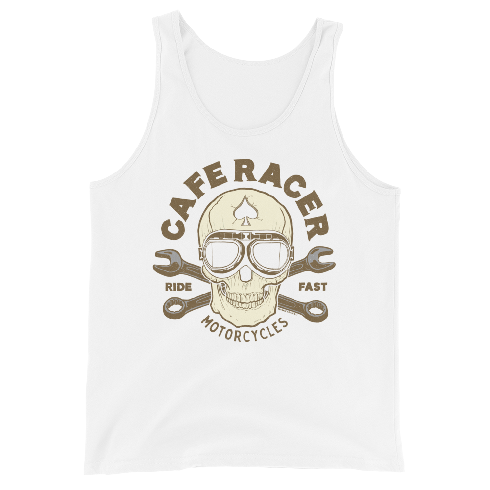 Cafe Racer Ace Skull Motorcycle Tank Top