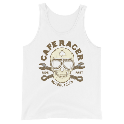 Cafe Racer Ace Skull Motorcycle Tank Top