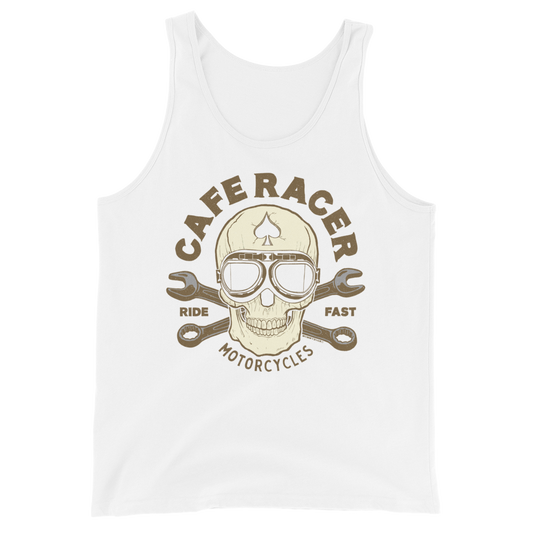 Cafe Racer Ace Skull Motorcycle Tank Top