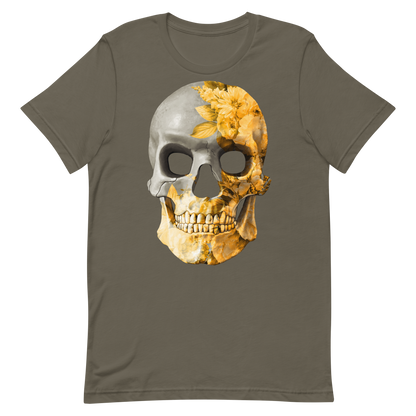 The Flower Skull motorcycle t-shirt 035
