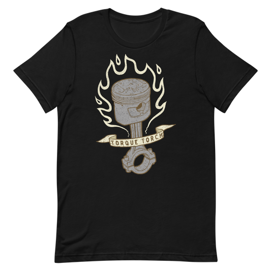 Flaming Piston Motorcycle T-Shirt