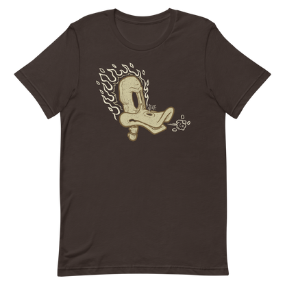 Flaming Duck Skull Motorcycle T-Shirt