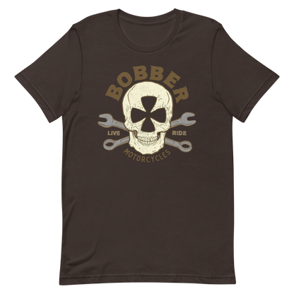 Bobber Maltese Skull Motorcycle T-Shirt