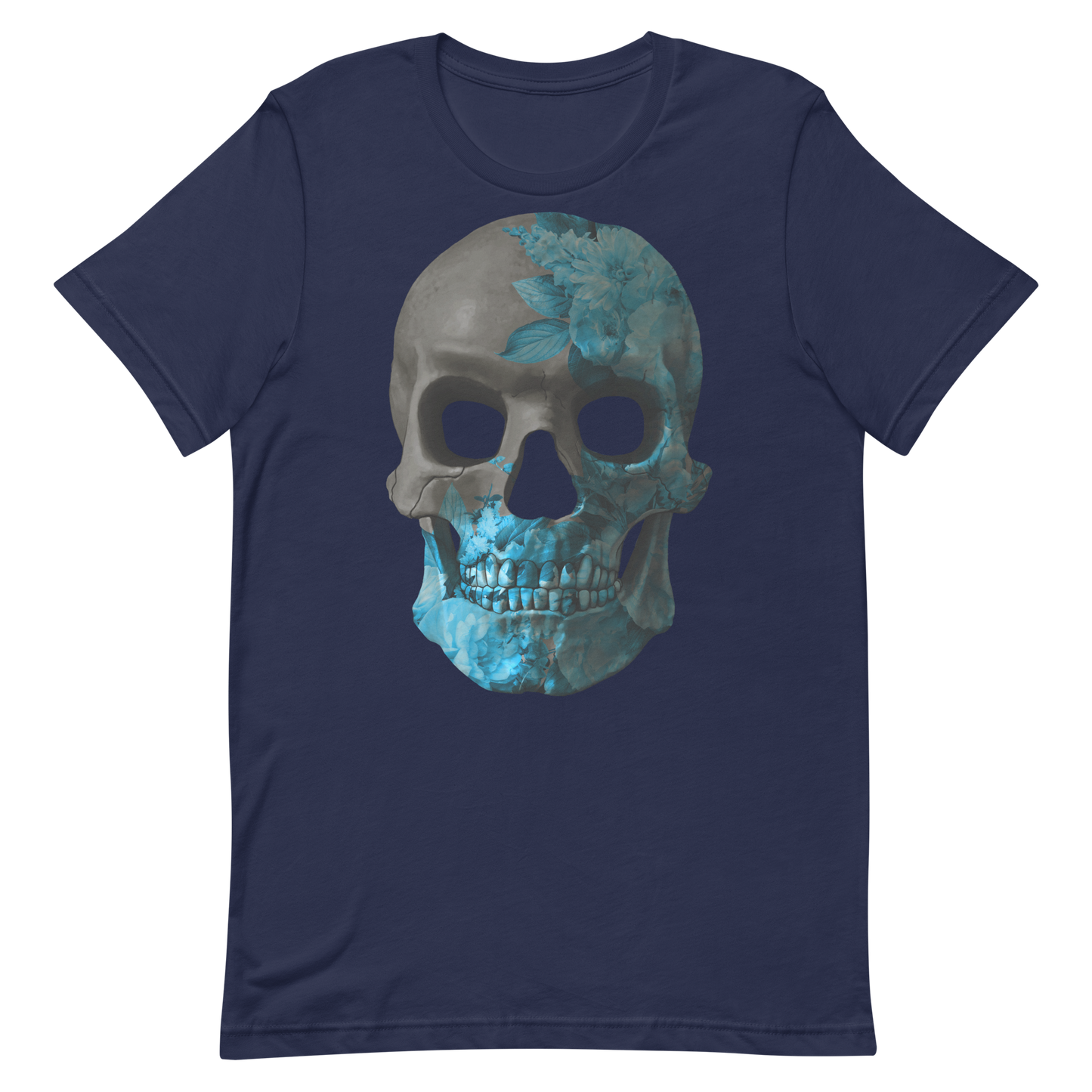 The Flower Skull motorcycle t-shirt 050