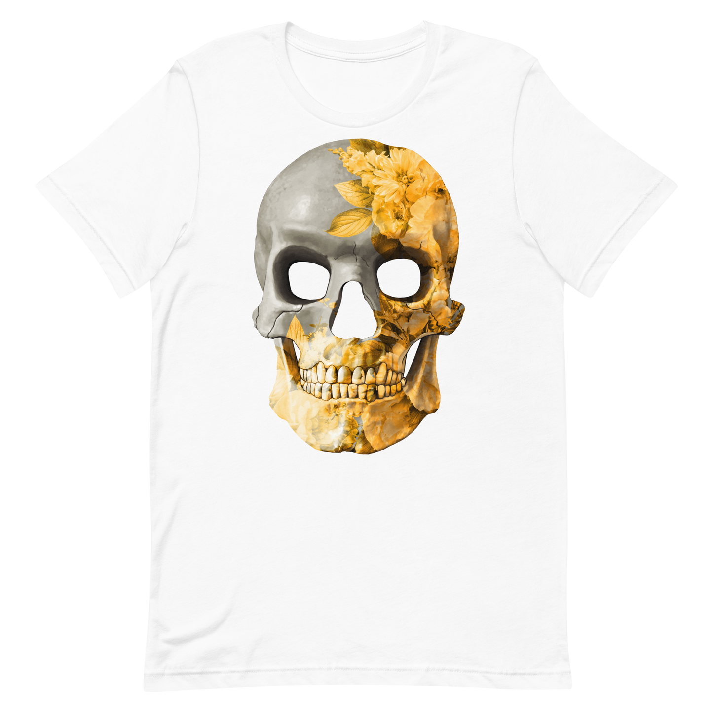 The Flower Skull motorcycle t-shirt 035