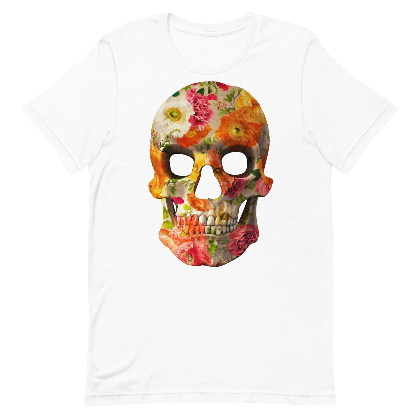 The Flower Skull motorcycle t-shirt 013