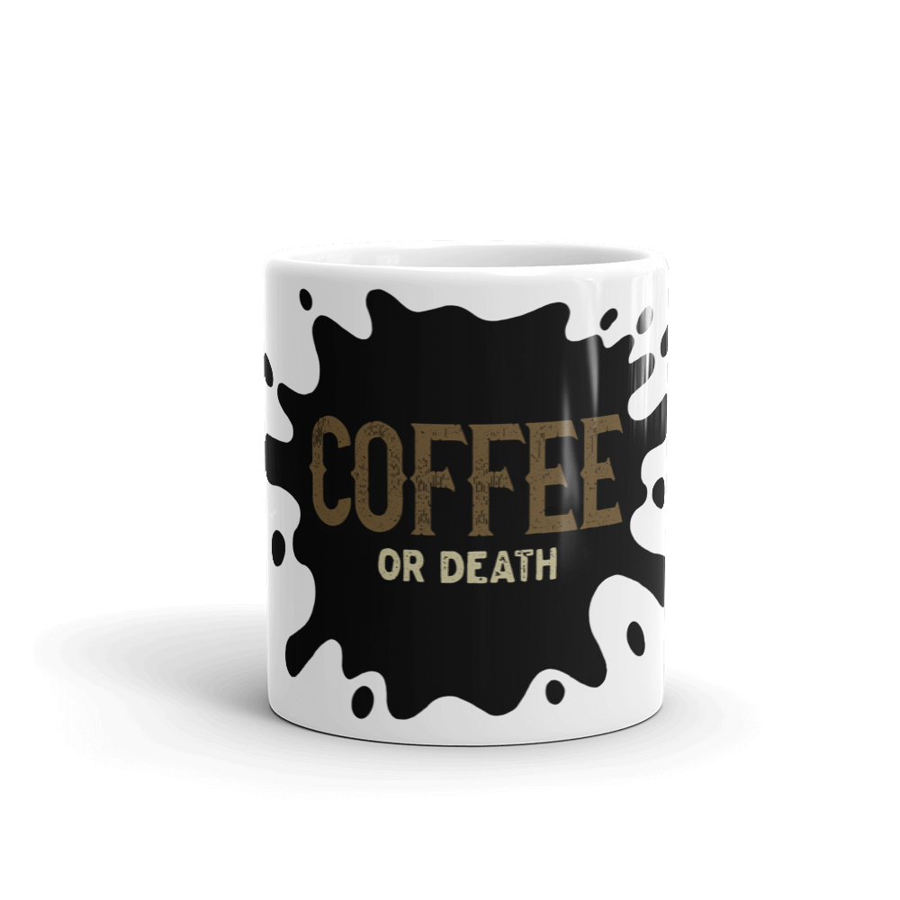Coffe or Death Motorcycle Mug White