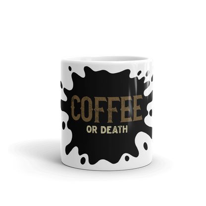 Coffe or Death Motorcycle Mug White