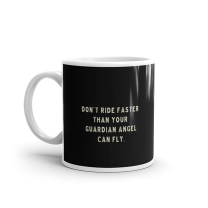 Guardian angel motorcycle mug